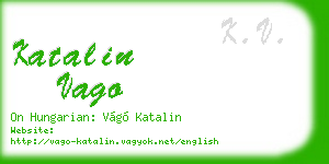 katalin vago business card